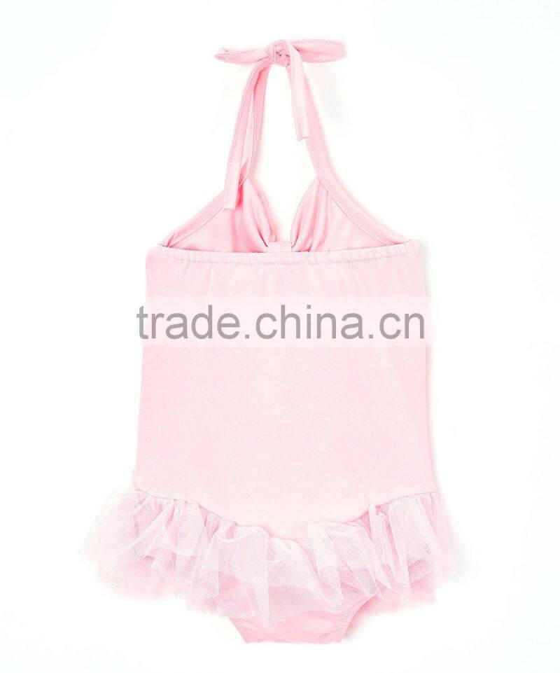 Hot Selling Girl Halter Dress Light Pink Halter One-Piece Girl Summer Halter Fashion Girl Clothing G-NP-S905-143