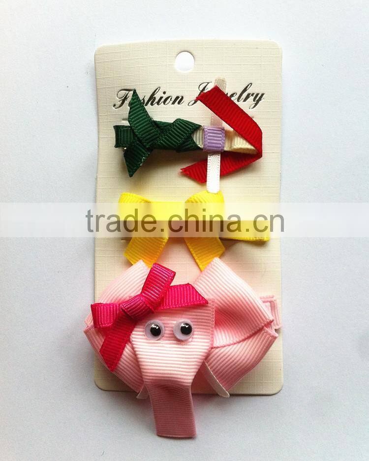 3pcs girl's stylish designer hair clip set, girl fancy hair clips set, hair clips for girls