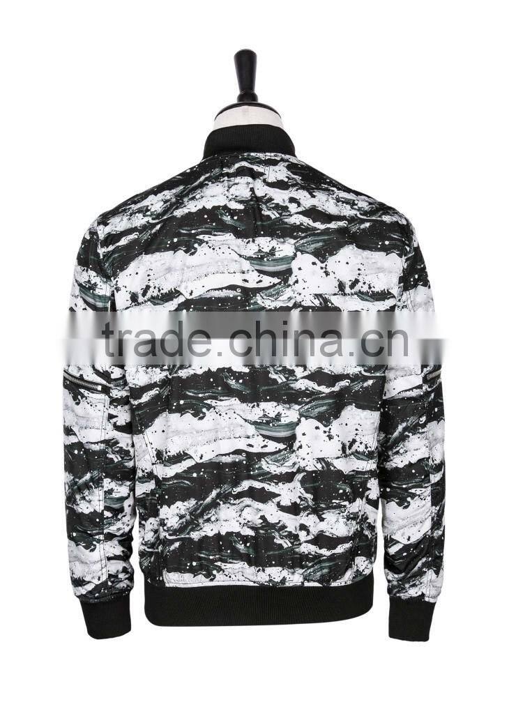 new classic fashion full printing marble knitted jackets and coat