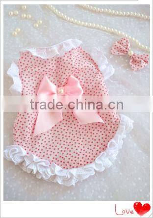 EN 71 Dog Clothing light pink and blue dog dress for dogs