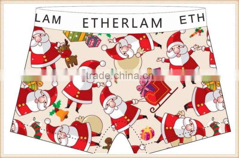 Merry Christmas 88% Polyester 12%Elastic Waist skin wear import china sexy young men underwear