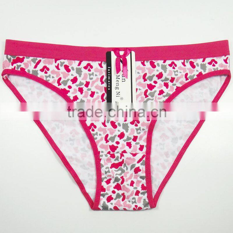 solid color lace women cotton brief panties/yje wholesale plus size sexy cotton breathable underwea panties/mulit color