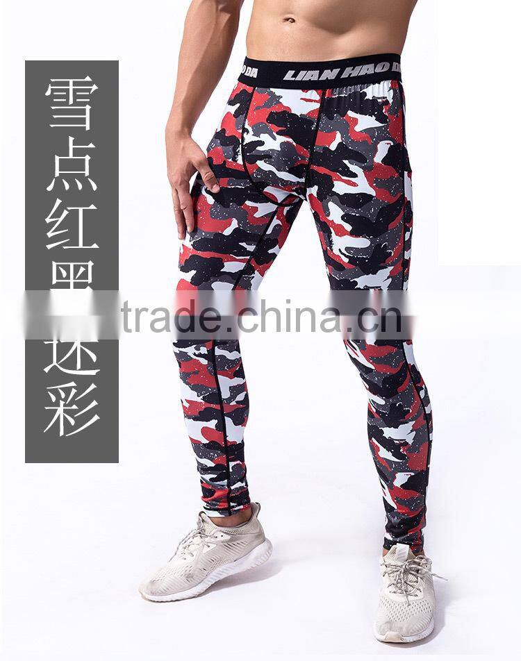 men 220g milk silk camo yoga jogging legging /jqi plus size camoflage athletic yoga pants capris trousers