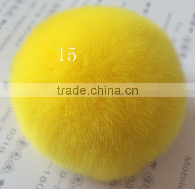 YR638 Cheap Real Fur Pom/Genuine Rex Rabbit Fur Pom pom/Cute Fur Accesory