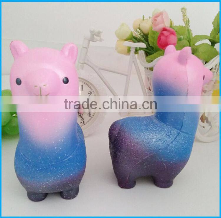High quality super soft slow rising toys PU squishy alpaca for kids