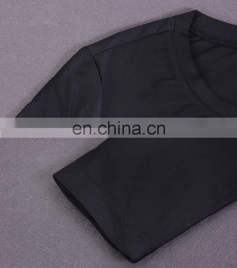 2017 new design fashion slim fit gym fitness blank dry fit women t shirt