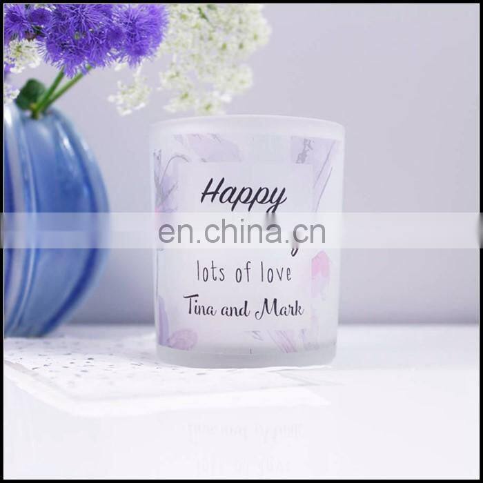 Heart style Mothers day glass cup candle