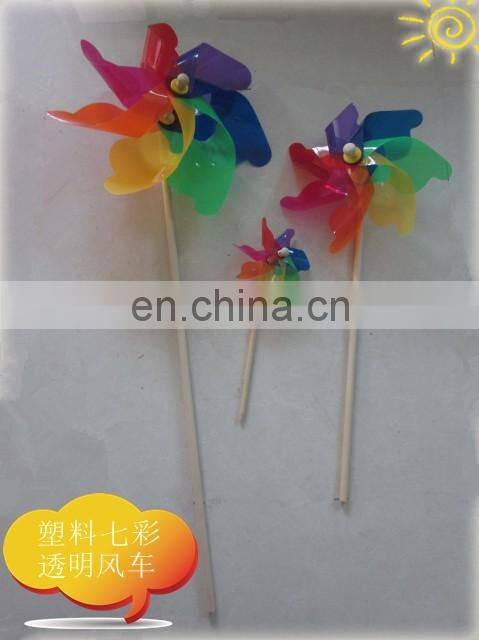 Beautiful promotional flower pinwheel plastic windmill
