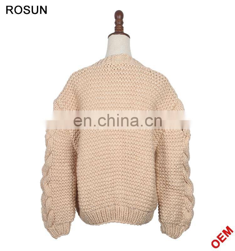 Luxurious 100% Merino Wool Heavy Chunky Cardigan Sweater