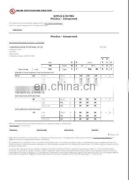Manufacturer Hot Sale aluminium-plating releasing protective bopet film