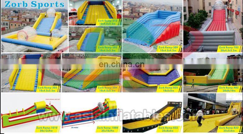 Best seller inflatable zorb ramp with race track for zorb ball and roller ball