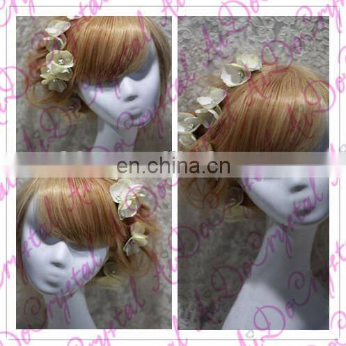 Aidocrystal Lace Bridal Headband Wedding Hair Accessories handmade floral wedding headpiece