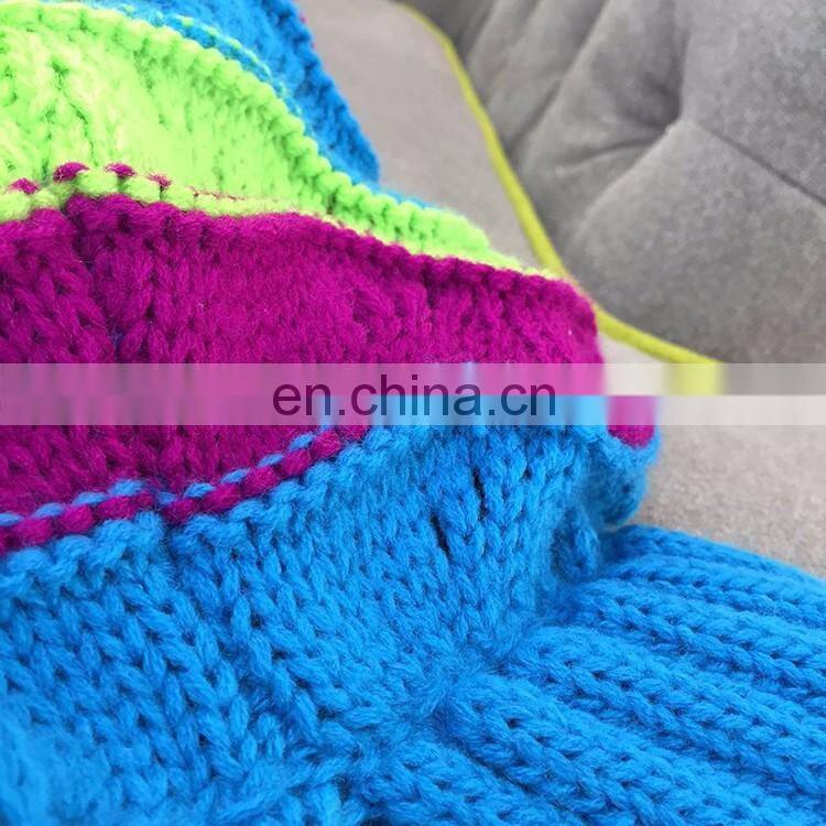 2017 Colorful Large Rainbow Mermaid Shape Blankets Fashion Adult Size Warm Crochet Blankets