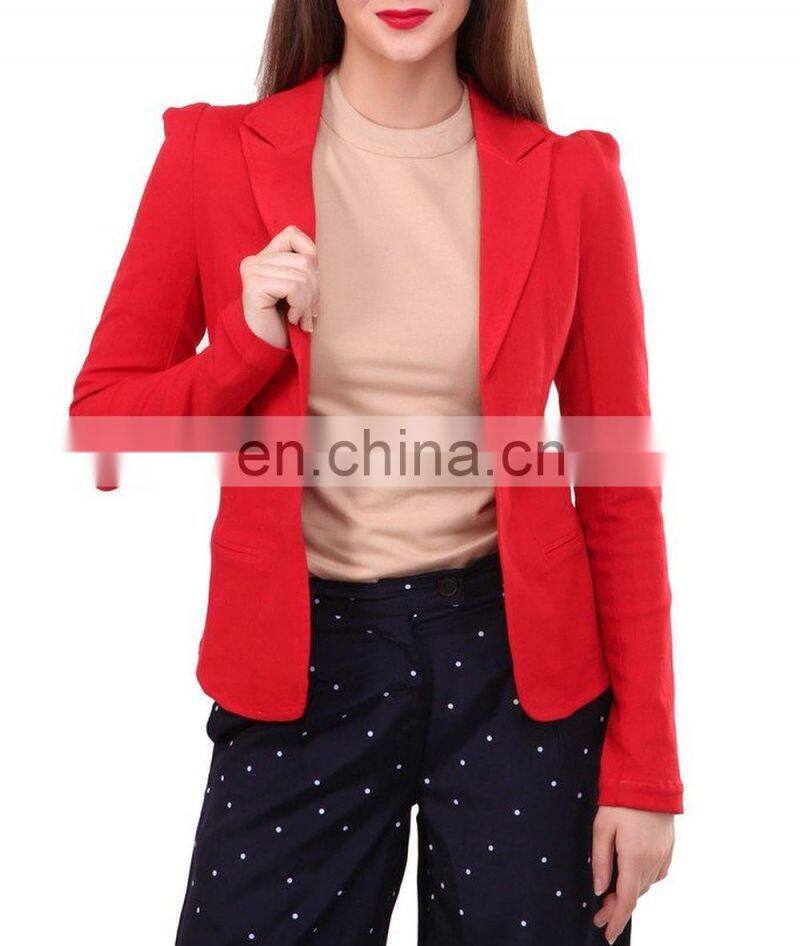 Beautiful Red Classic Fit Blazer for women