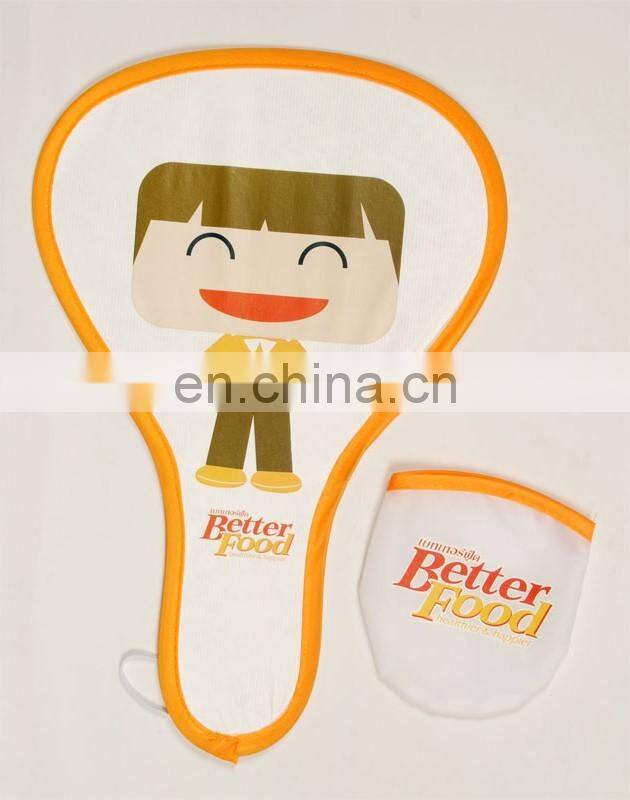 Cheap decorative hand shape customized foldable frisbee fans