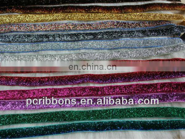Wholesale elastic glitter ribbon