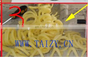 528 spiral potato chips making machine / electrical spiral fries / spiral potato cutter with hot dog (0086-13683717037)
