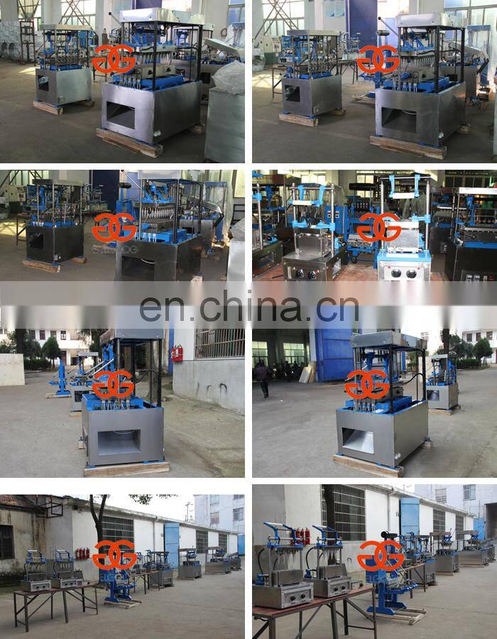Semi-Automatic Pizza Cone Cup Forming Baking Wafer Snow Making Ice Cream Cone Moulding Machine