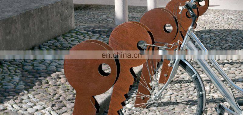 Corten Steel Cycle Stand Statue for Parking