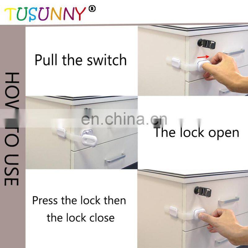 Baby Proofing Cabinet Lock with 6 Extra 3M Adhesives
