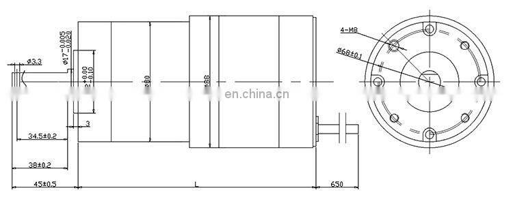 S770 high torque 12v 24V 48V DC Brushless Gear Motor power 50W 100W 150W with 22.7Nm torque