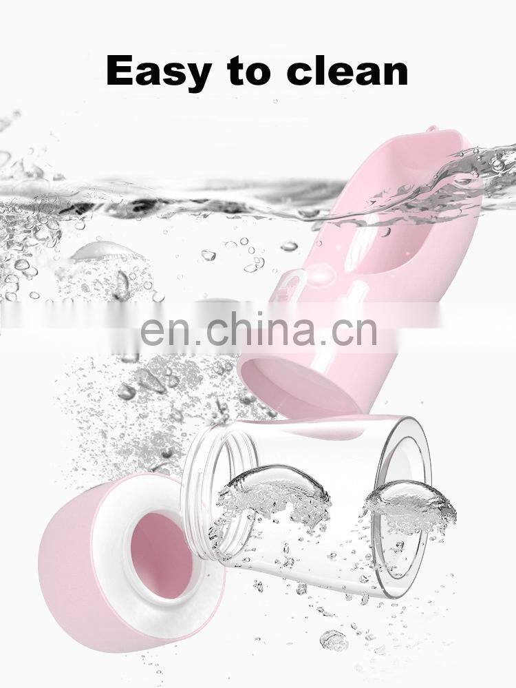 Wholesale Factory Manufacturer Custom Logo Plastic Travel Drink Feeder Portable Food Pet Dog Water Bottle