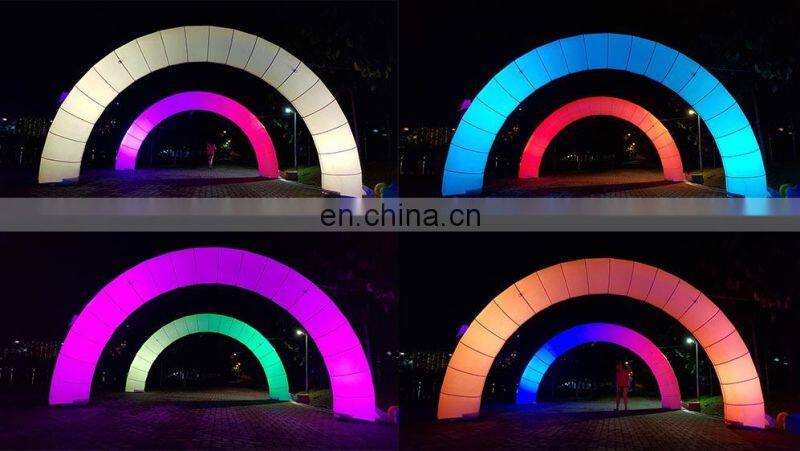Custom Advertising Welcome Marathon Inflatable Rainbow Finish Line Arch Led Light Price Cheap Inflatable Race Arch For Sale