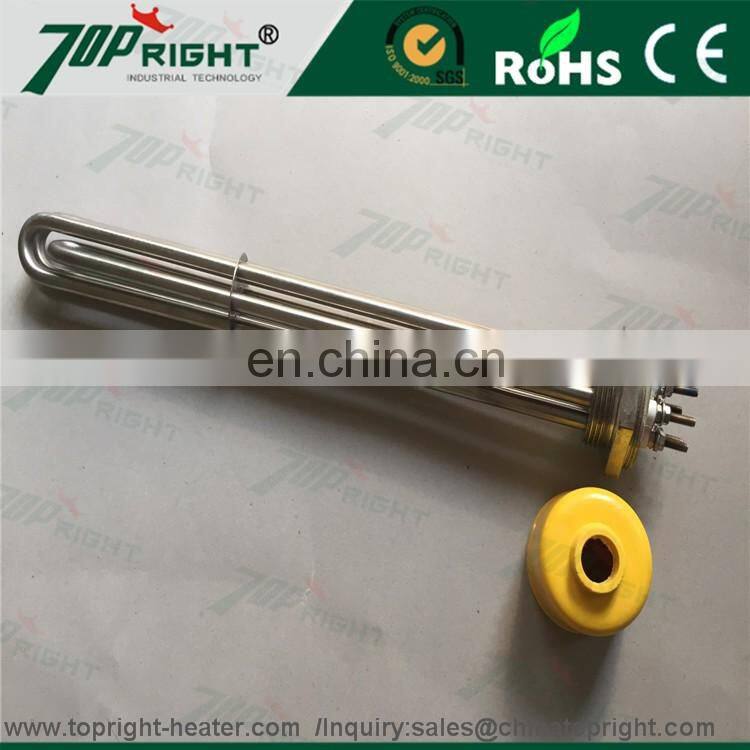 3kw/6kw/9kw/12kw/15kw Electric Industrial rod tube tubular immersion water heater for Liquid heating