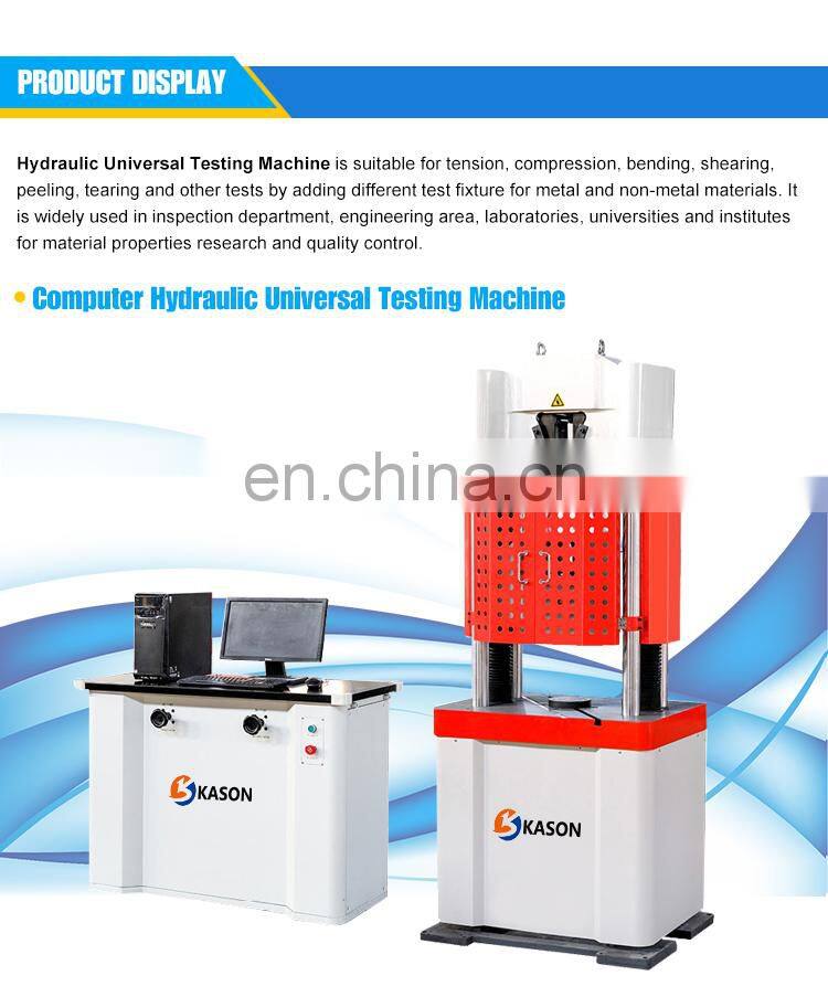 WAW-1000KN 100Ton Computerized Electro-hydraulic Servo Universal Testing Machine for Steel Rebar Tensile Testing