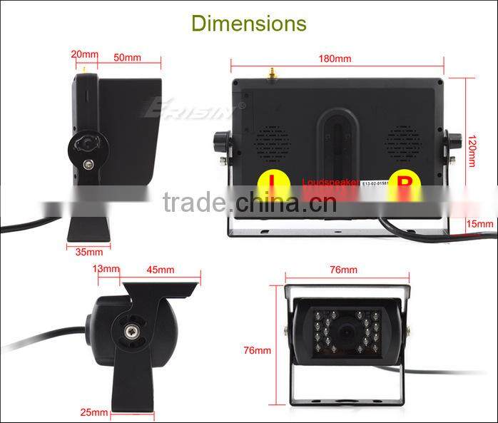 Erisin ES322 7" Car TFT LCD Monitor with 2 Video Audio Input