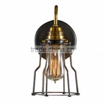 antique glass wall lamp with edison bulbs