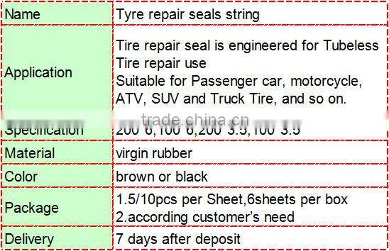 Tubeless Tyre Repair Tire Seal String