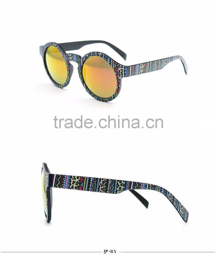 2016 itally design ladies new style heat transfer printed frame sunglasses
