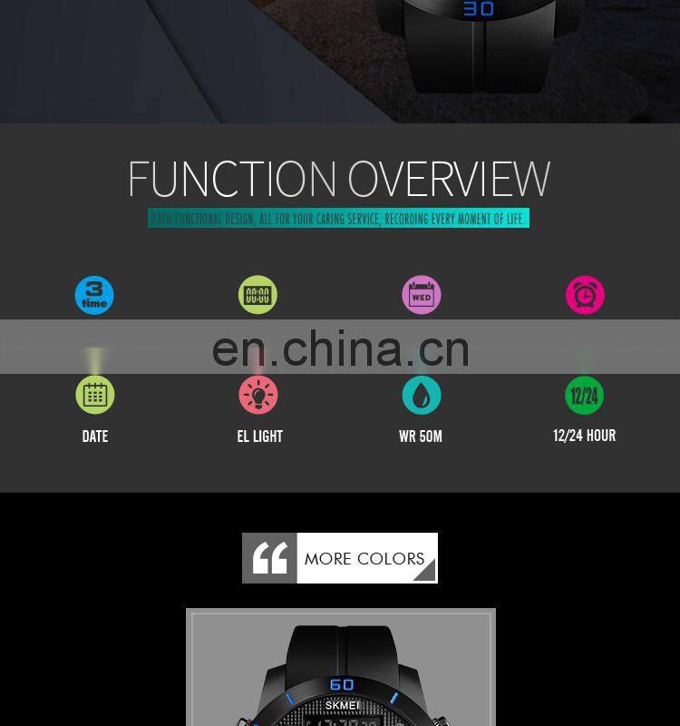 SKMEI custom logo watches wholesale bling lucky sport dual time digital watch 1355