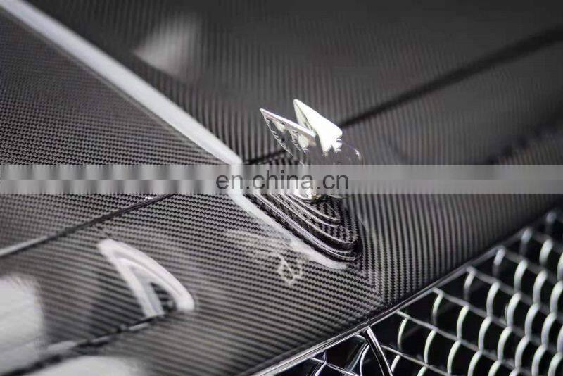 RD Facelift Parts Mansori Style Carbon Fiber Front Grill Mesh Frame Cover Car Engine Hood Vents Cover For Bentley Bentayga