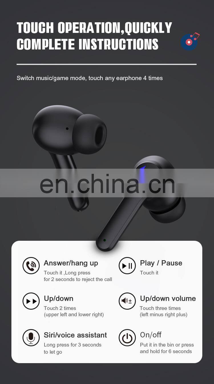Deep Bass Sound Positioning P86 BT5.1+EDR Game Earbuds Zero Latency wireless gaming headset headphones
