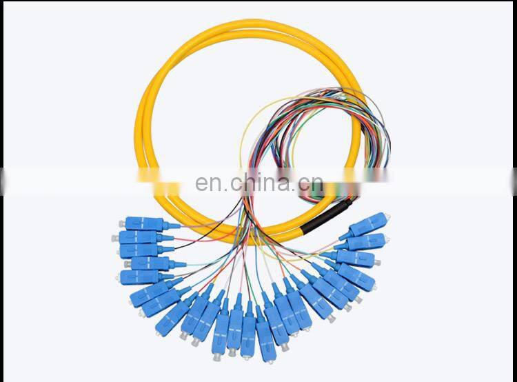 12 core 24 core G652D SC/LC/ST/FC fiber optic bunchy strand ribbon optical break out fiber pigtail