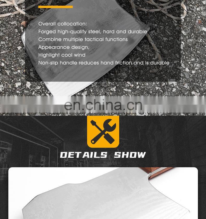 Good quality solid wood stainless steel material inflatable axe laser texture technology inflatable axe