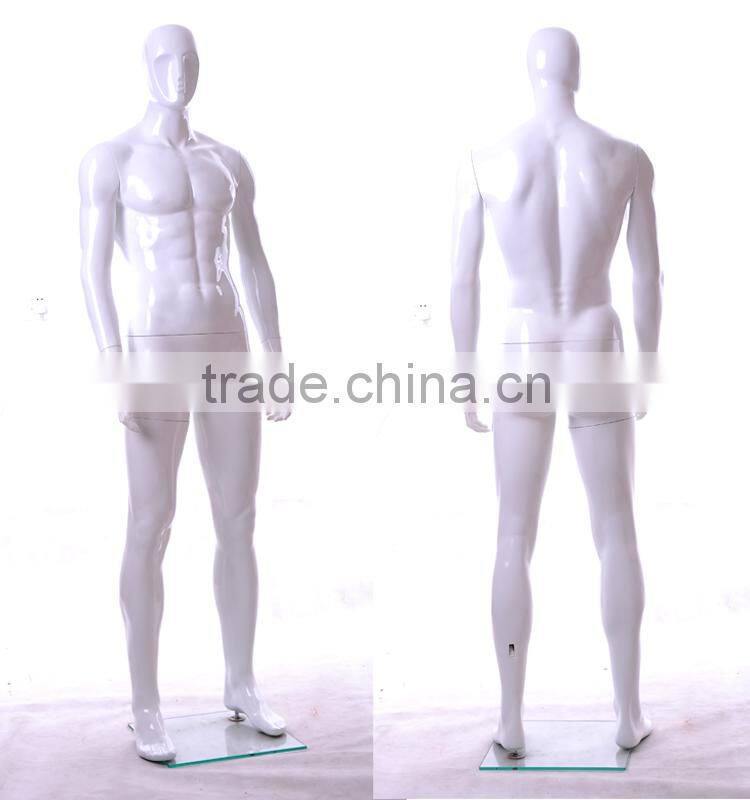 glossy white full body male mannequin