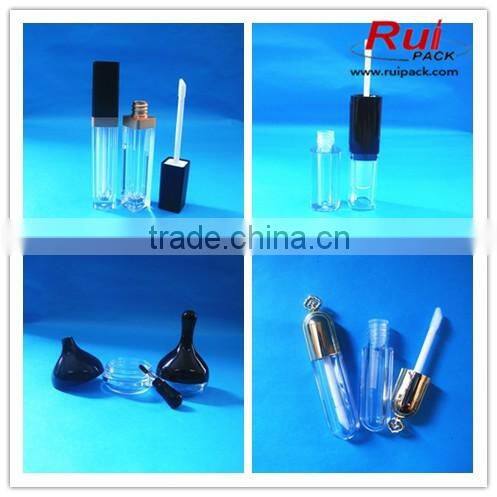 Black empty eyeliner tube with crown shaped cover, unique shape eyeliner case/container