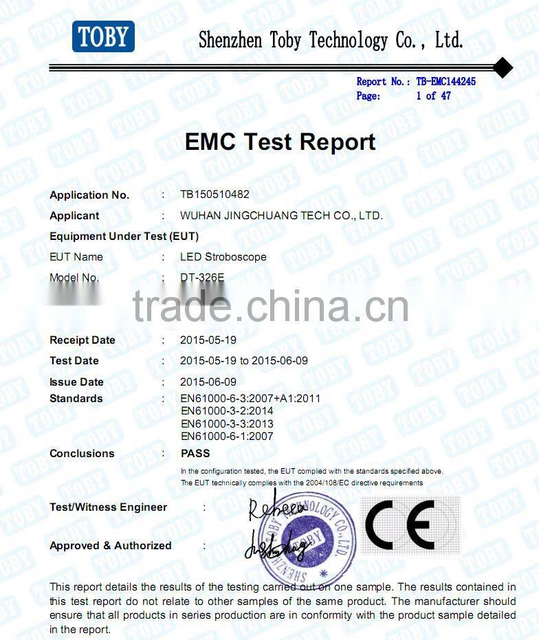 Portable High-end Stroboscope with LED lamp (DT326E)
