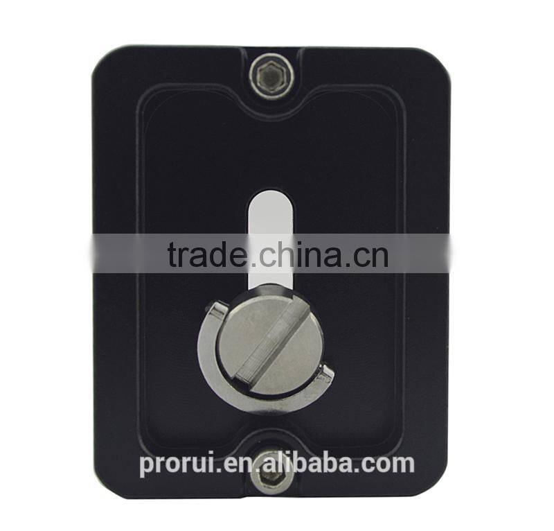 F07874 Leather Hand Wristband Strap Bundle + Hook + Metal Quick Release Plate for Tripod SLR DSLR Camera