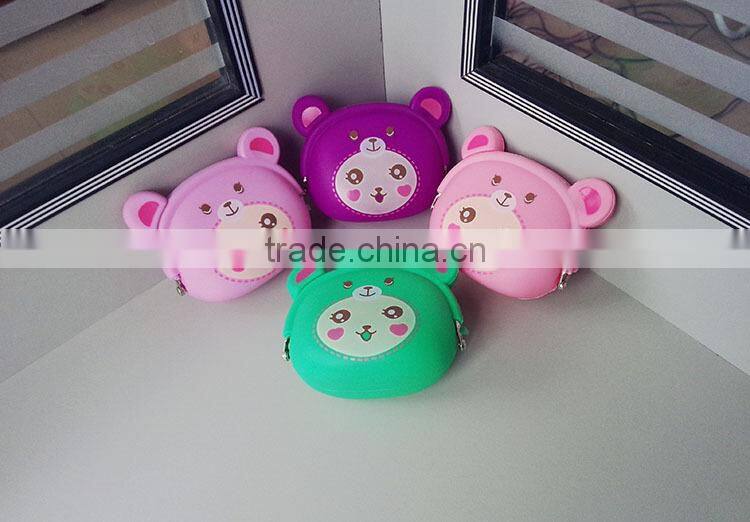 Fashionable Animal Waterproof rubber silicon coin purse