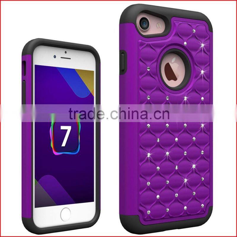 Newest Diamond stars 3 in 1 phone case for Iphone 7