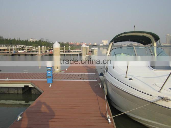 white brand pile cap for marina