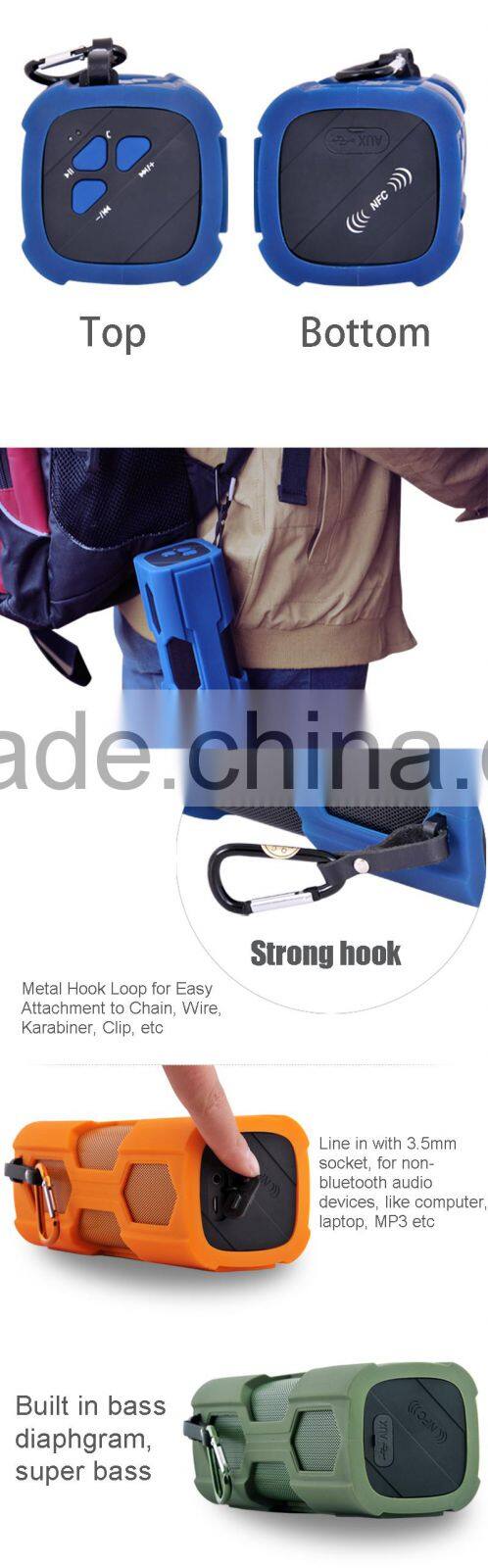 2015 new product NFC outdoor waterproof bluetooth speaker