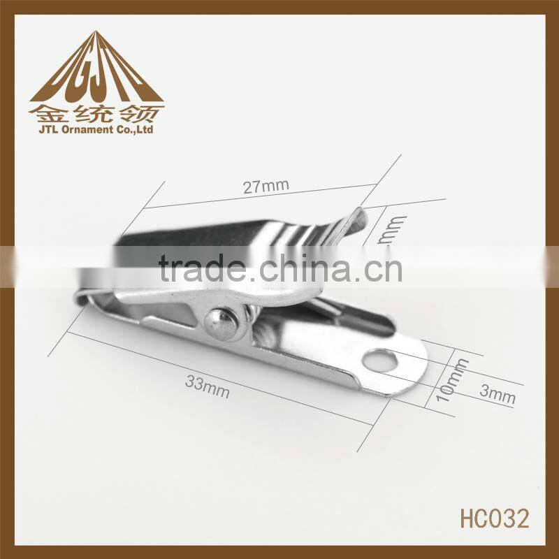 Metal clip with 2 holes