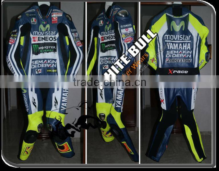 Professional leather motorbike Racing suits/motorcycle leather suit/ replica leather racing suit/WB-MS403
