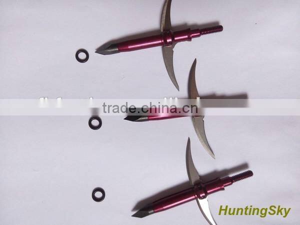 2Blades 100Grain Hunting Arrowhead And Broadheads For Compound Bow And Arrow Hunting