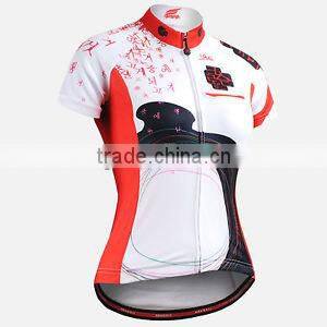 100%polyester sublimation lorean letters print cycling top shirt out door sport wear